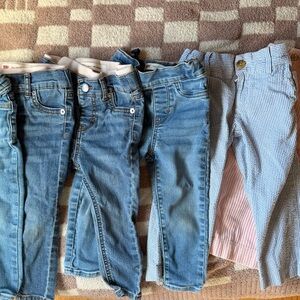 Janie and Jack Blue and Striped Kids Jeans Collection